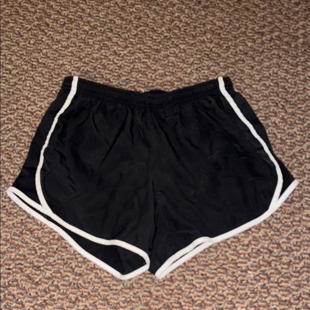 Women's Black Shorts with White Trim